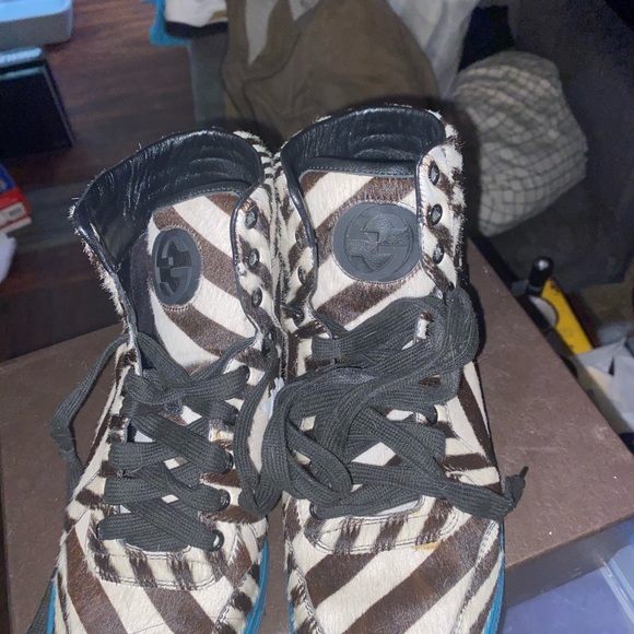 SUPER RARE ZEBRA PRINT PONY HARE GUCCI HITOPS - Picture 3 of 6